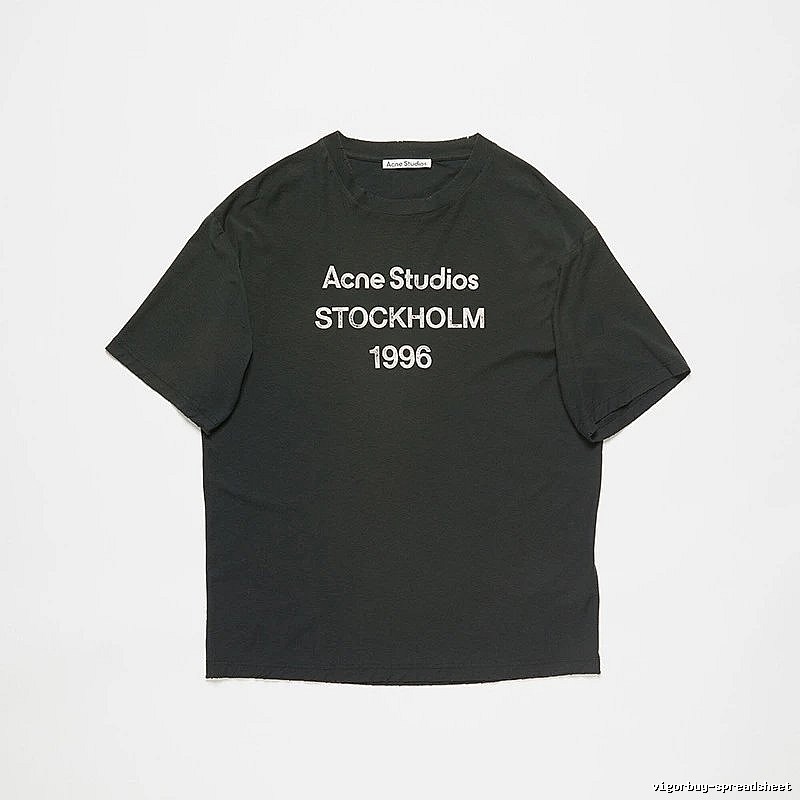Acne Studios 2090-80 Black Style Ac908026 Stockholm Logo T-Shirt Daily Styling