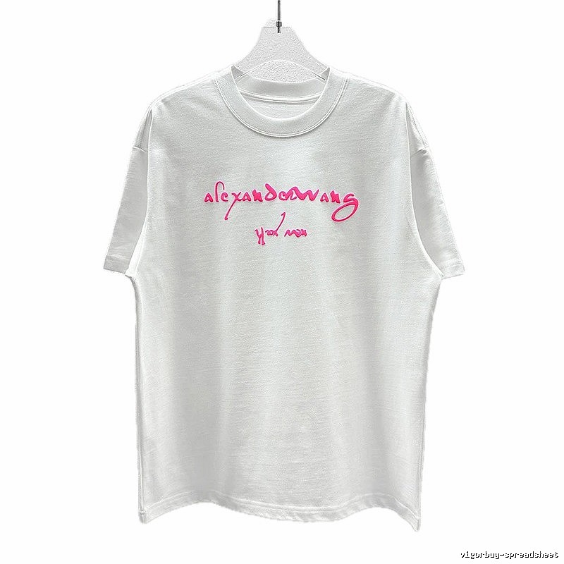 Alexander Wang Foam-Printed Cool & Trendy Style White T-Shirt