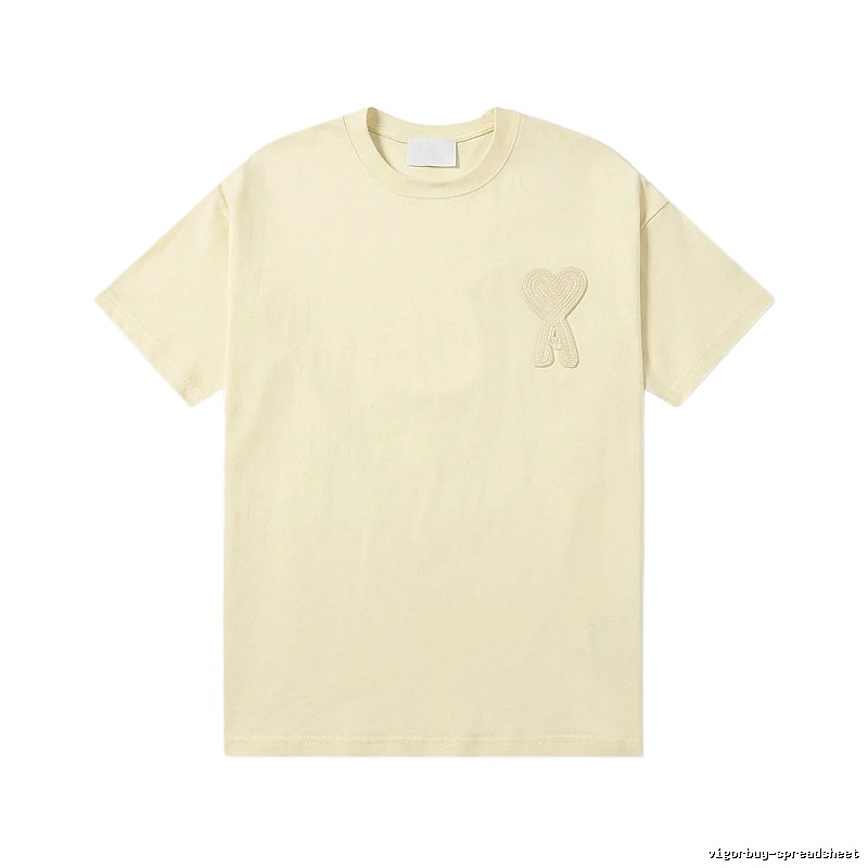 AMI Love Embroidery Simple Style T-shirt