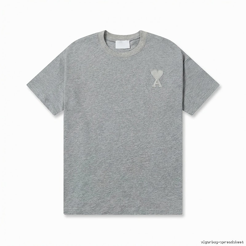 AMI Love Simple Style Gray T-shirt