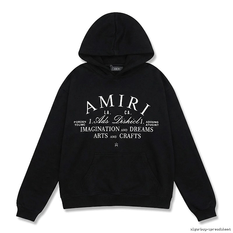 AMIRI retro-style black hoodie