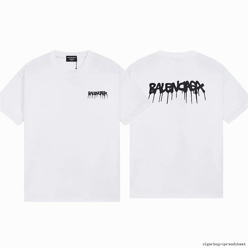 Balenciaga Graffiti Street Style White Short-sleeve T-shirt