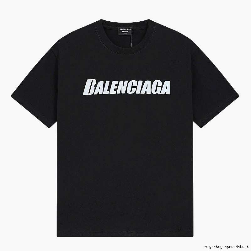 Balenciaga Letter Print Street Style Black T-Shirt