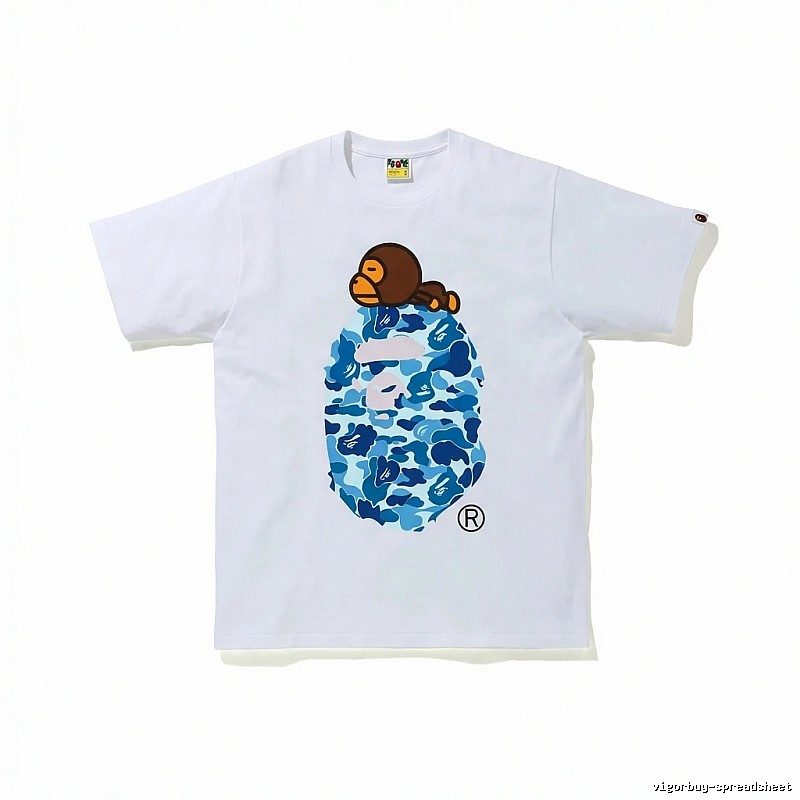 Bape Ape Camouflage Style White T-shirt