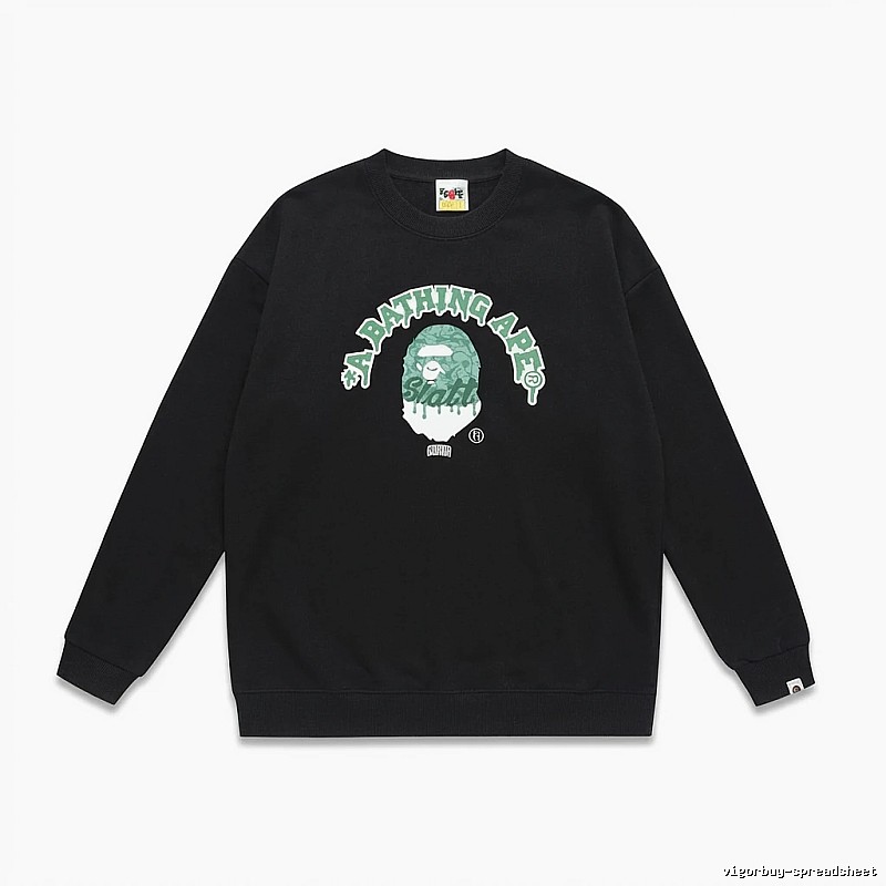 Bape Ape Head Trendy Cool Black Sweatshirt