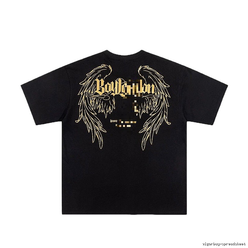 BOY LONDON Gothic Style Black T-shirt with Gold Foil Wings
