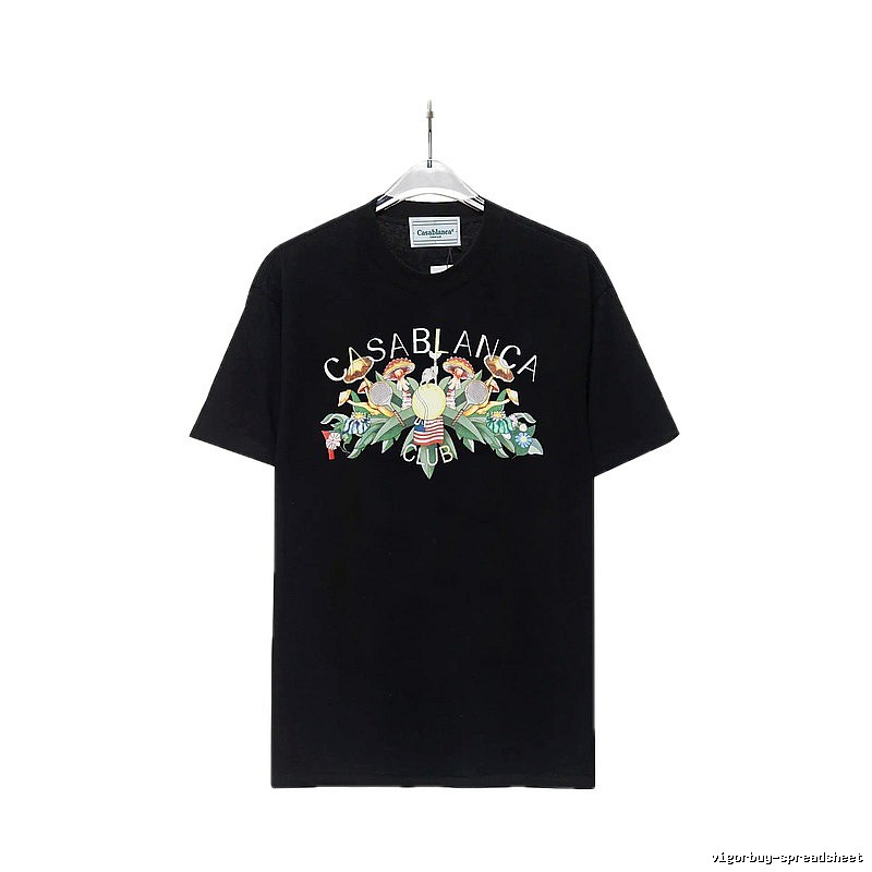 Casablanca - printed casual black T - shirt