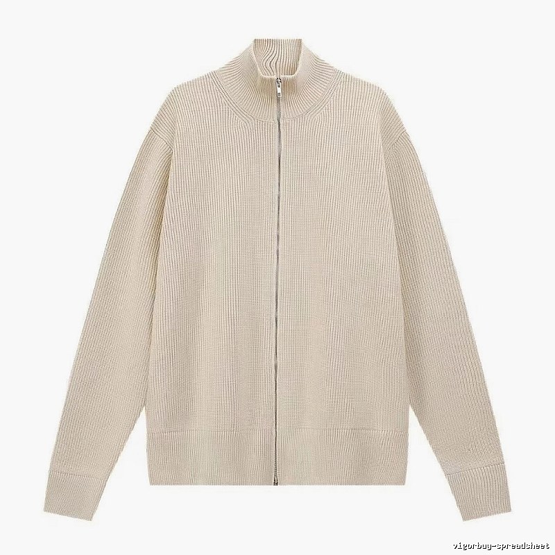 Casual Zip jacket Black Minimalist Full for Streetwear Looks