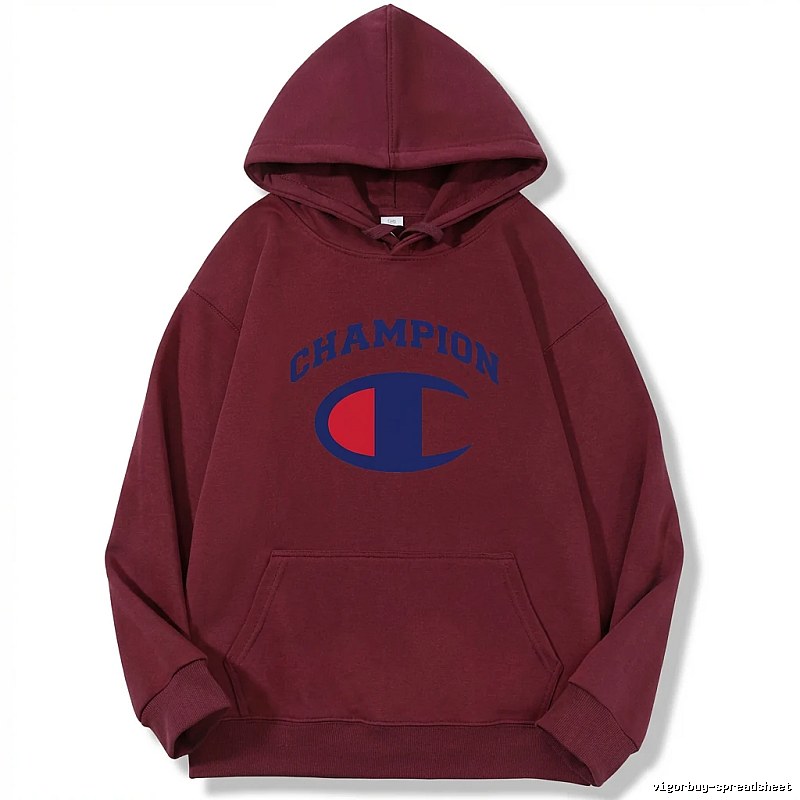 Champion classic burgundy hooded sweatshirt