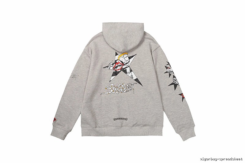Chrome Hearts Patterned Cross graphic hoodie Black Blue Cross with Signature Styling