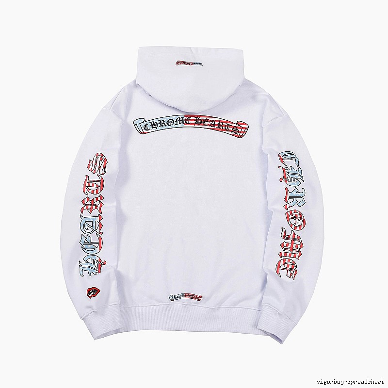 Chrome Hearts Premium Style Cross graphic hoodie Black Blue Cross for Resort Outfits