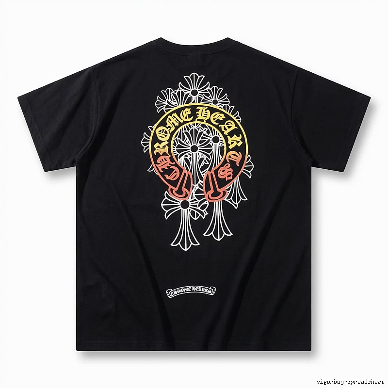 Chrome Hearts Retro Style Black T-shirt