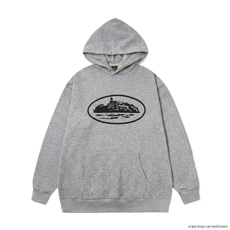 Corteiz grey minimalist hoodie