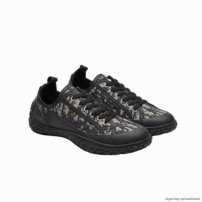 Dior monogram casual style black shoes