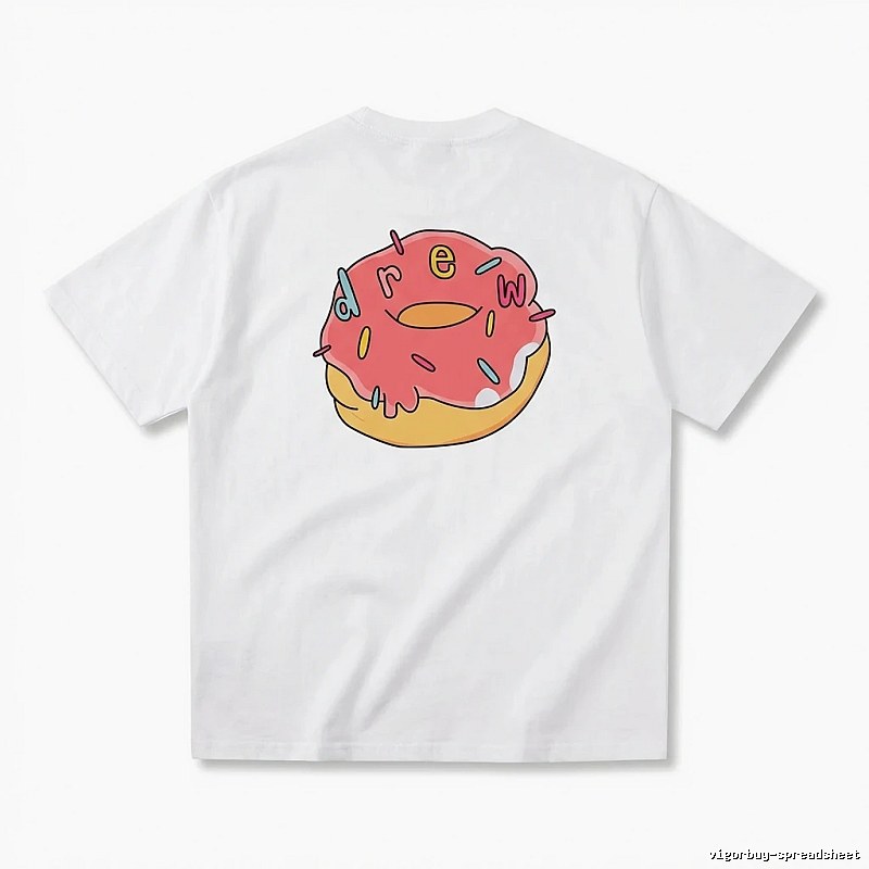 DREW Donut Cartoon White T-shirt