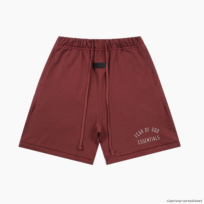 ESSENTIALS casual style burgundy shorts