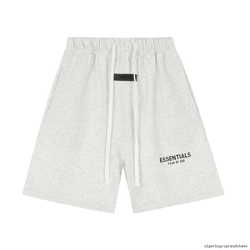 ESSENTIALS minimalist light gray shorts