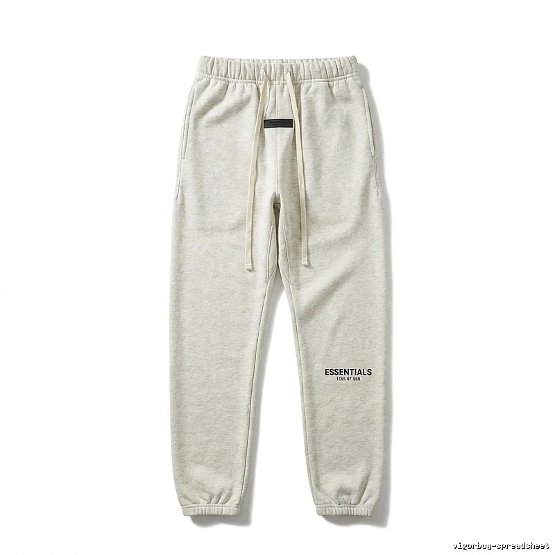 ESSENTIALS minimalist light gray sweatpants