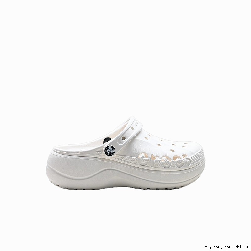 Fashionable white Crocs clogs