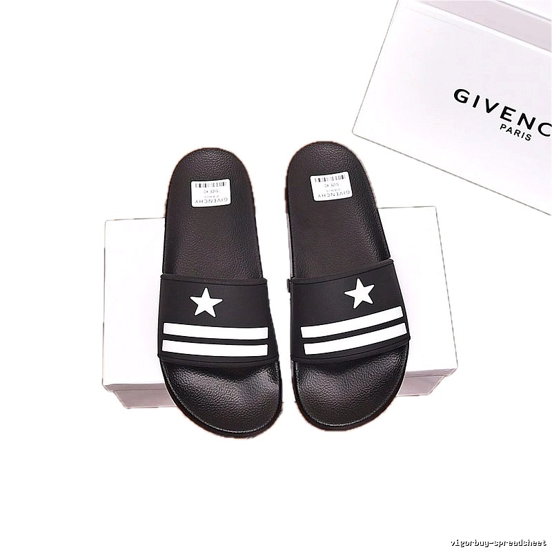 Givenchy Star-Stripe Trendy Style Black Slides