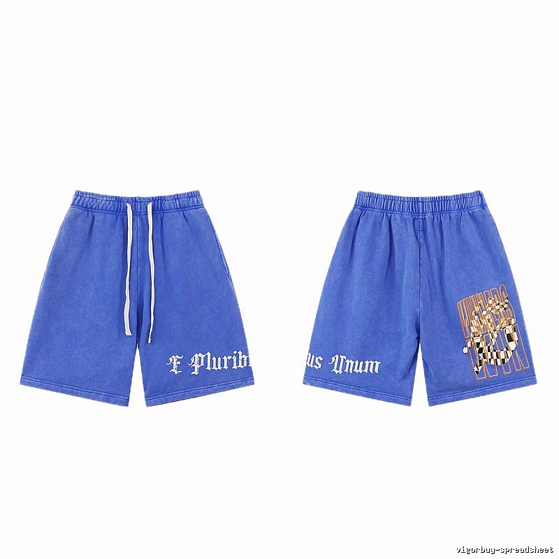 Godspeed Gothic Print Street Style Blue Shorts