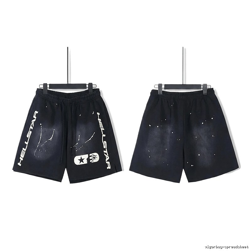 Hellstar dark style black shorts