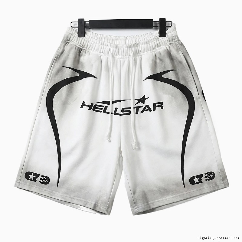 Hellstar Trendy Style White Shorts