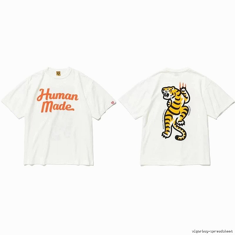 Human Made Monogram Heart logo T-shirt Black Green Human for Casual Outfits