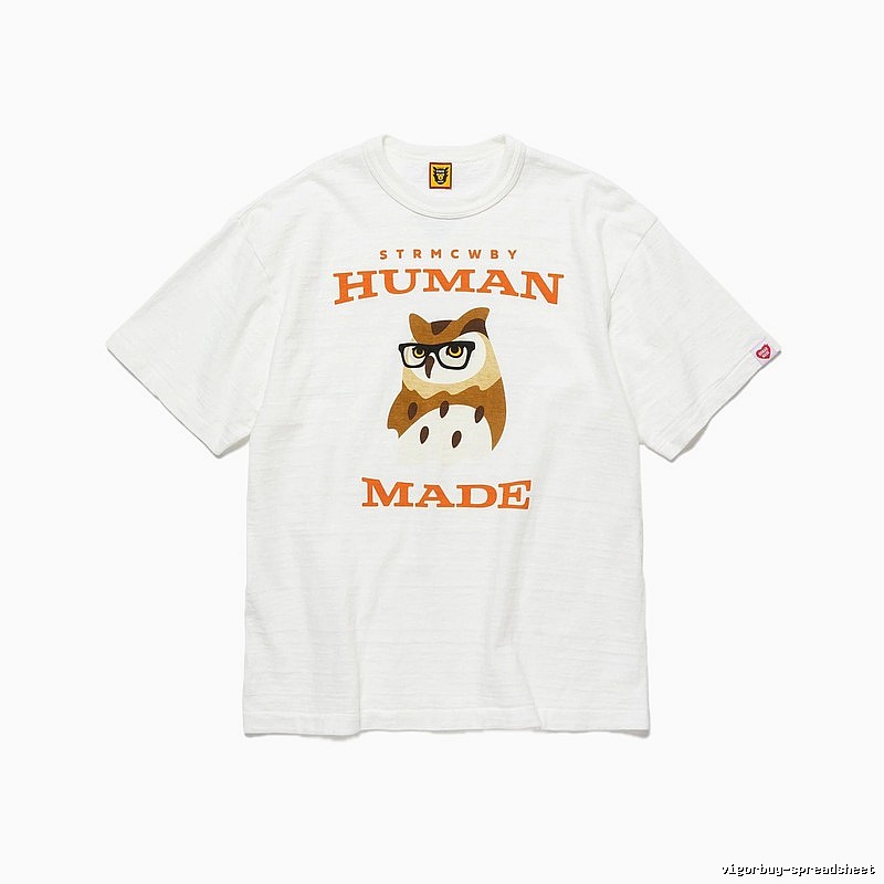 HUMAN MADE Owl Print Vintage White T-Shirt