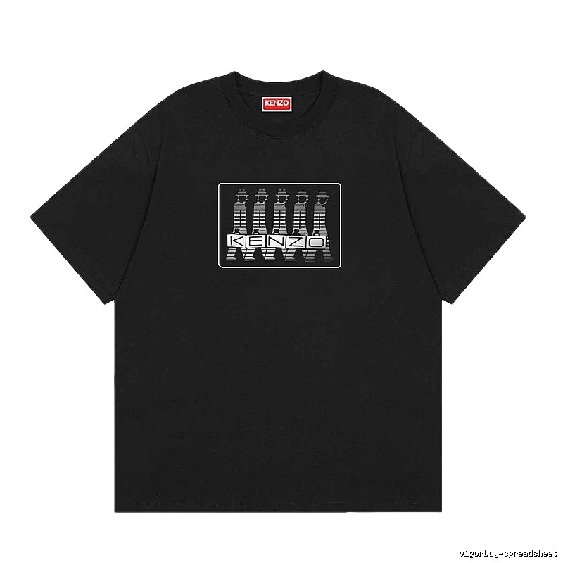 KENZO Character Print Street Style Black T-Shirt