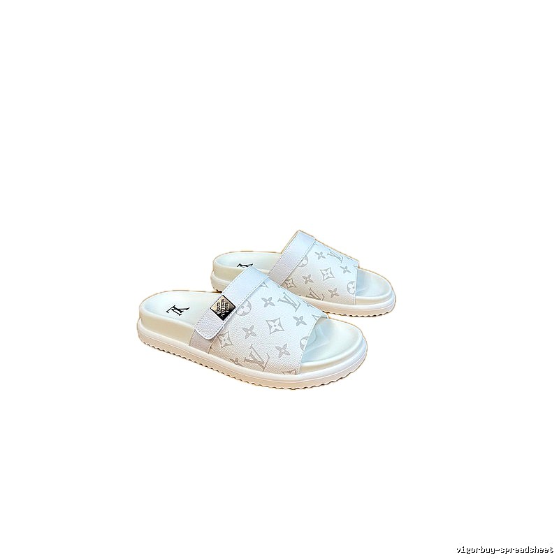 Louis Vuitton Classic Monogram Casual White Slippers