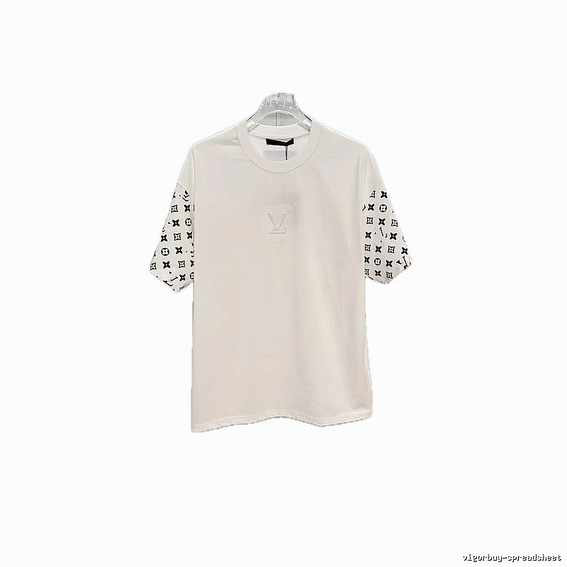 Louis Vuitton Monogram Patchwork Street-Luxury Style White T-Shirt
