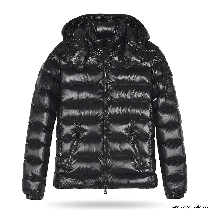 Moncler black shiny down jacket