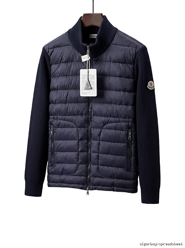 Moncler knitted spliced down jacket