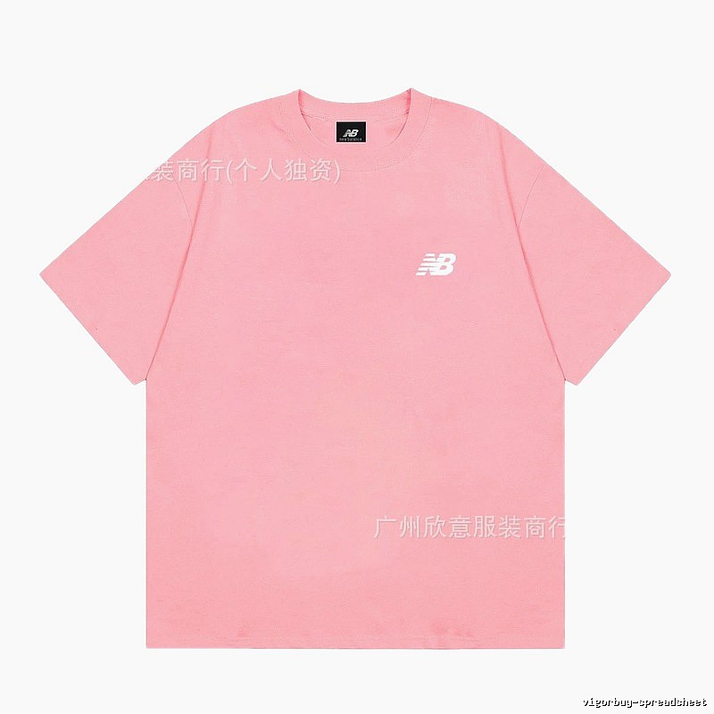 New Balance Minimalist Casual Style Pink Short-sleeve T-shirt