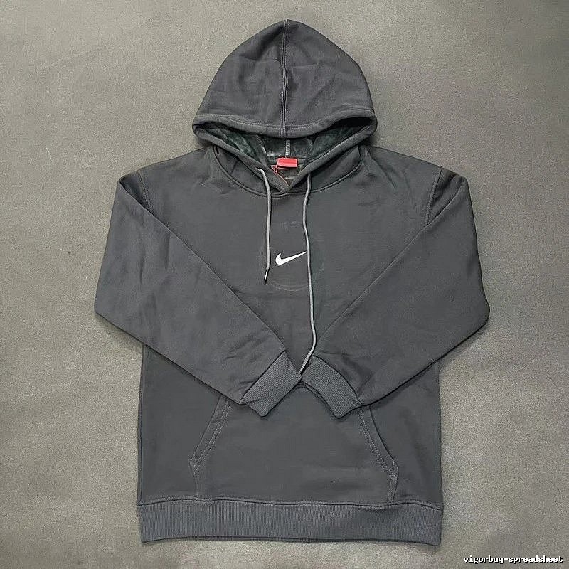 Nike Small-Logo Detail Gray Zip Hoodie Downtown Style Swoosh