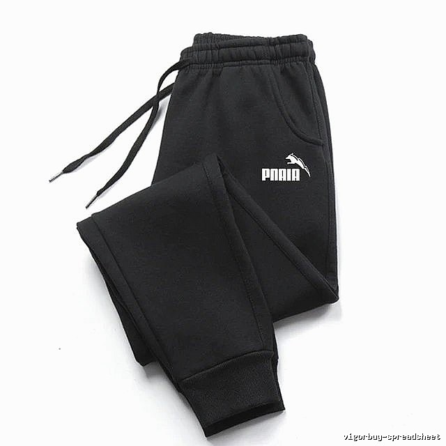 Puma Streetwear Sweatpants Black Drawstring Sweatpants with Logo Accent