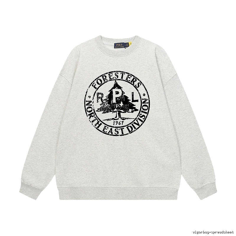 Ralph Lauren grey-toned retro-style sweatshirt