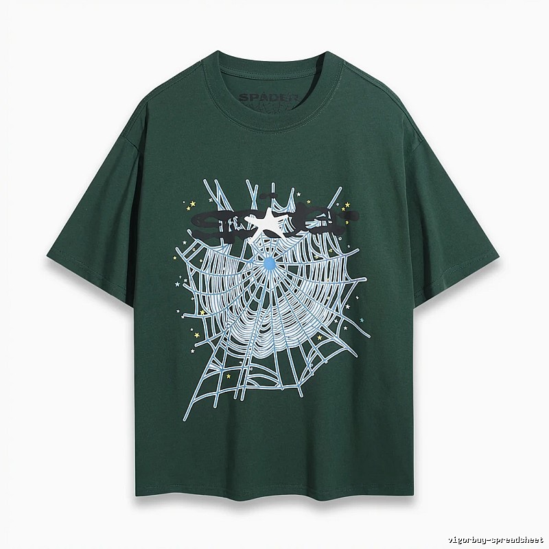 Sp5der Spider Web Print Short-Sleeve T-Shirt