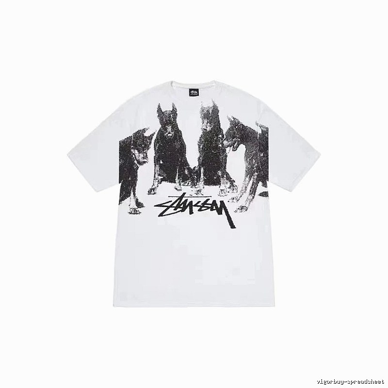 Stussy Casual Graphic T-shirt Black White Stussy for Streetwear Looks