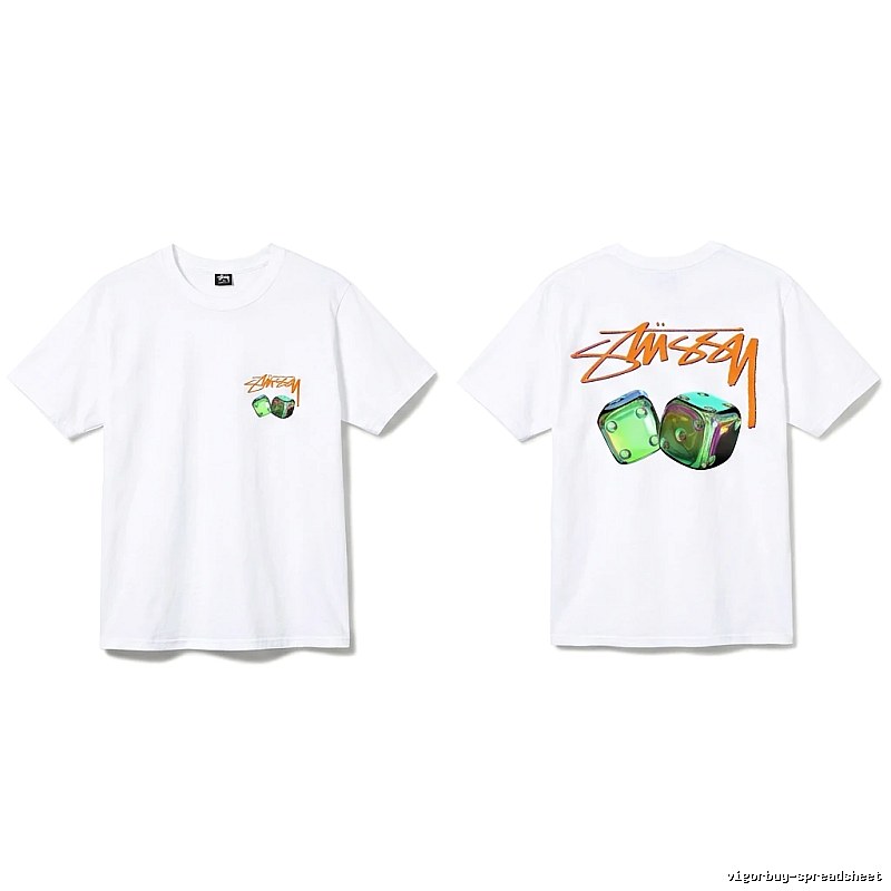 Stussy Dice Print Style White T-shirt