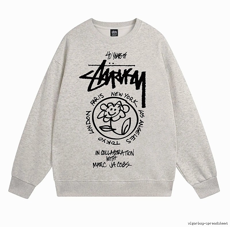 Stussy Oatmeal Style 539 Graphic SweatShirt Smart Casual