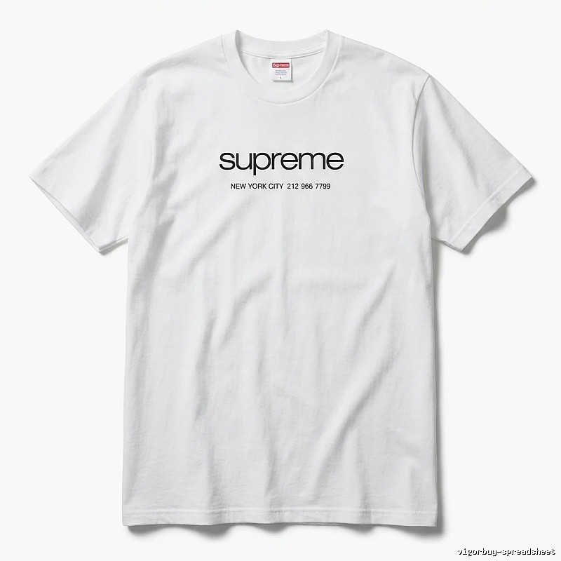 Supreme minimalist style white T-shirt