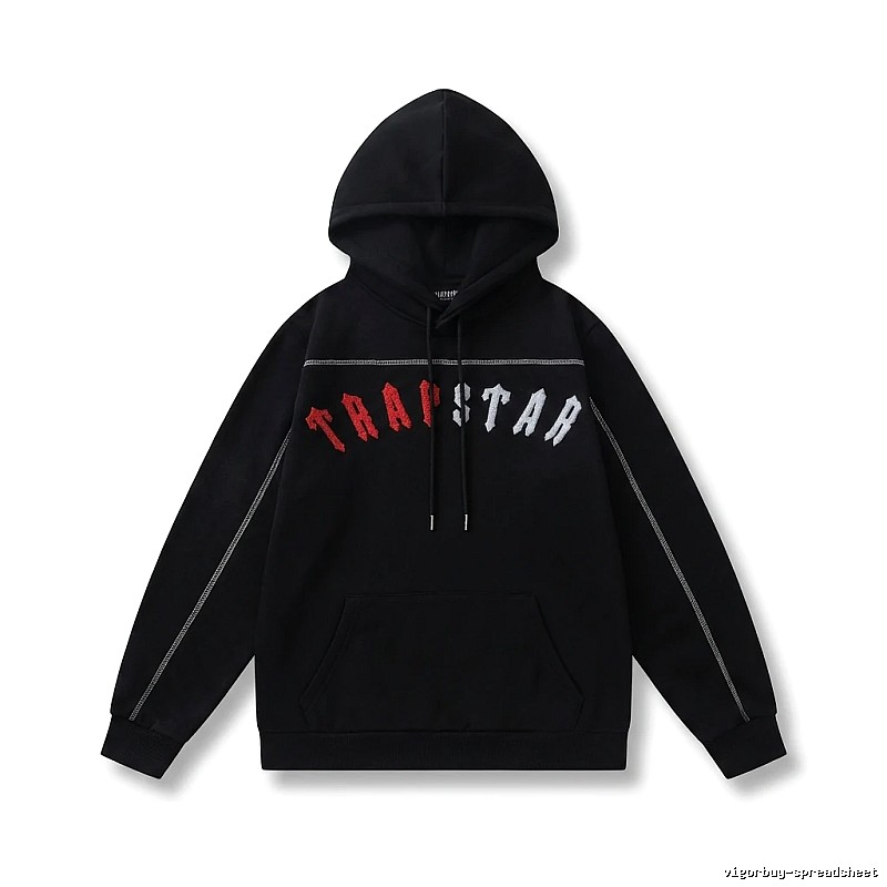 Trapstar letter-style black hoodie