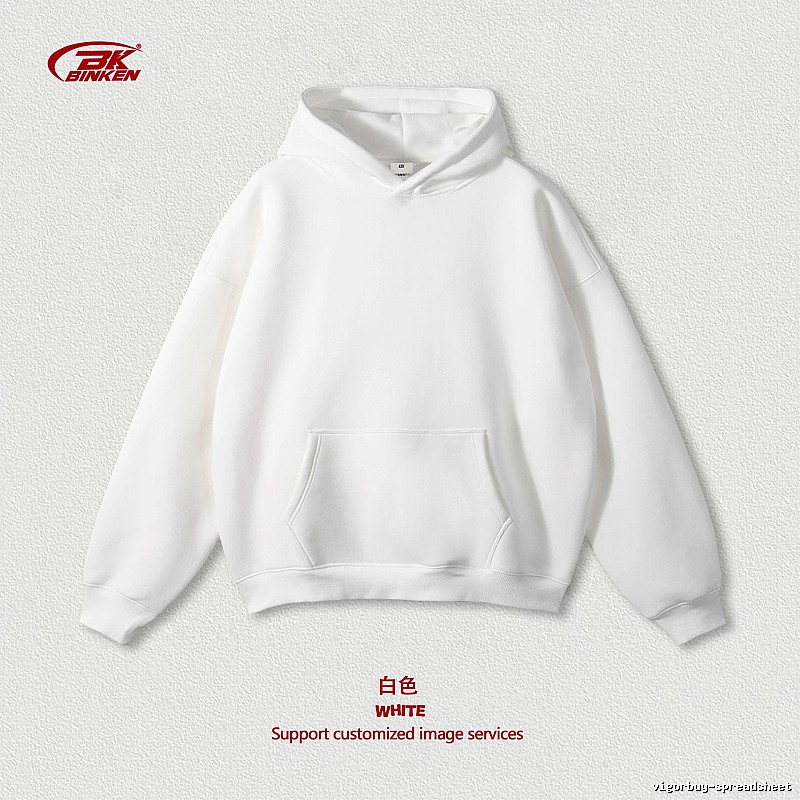 Travel Pullover hoodie Navy Blank Kangaroo with Modern Look