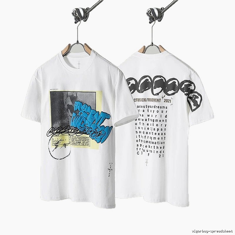Travis Scott Graffiti Street Style White T-Shirt