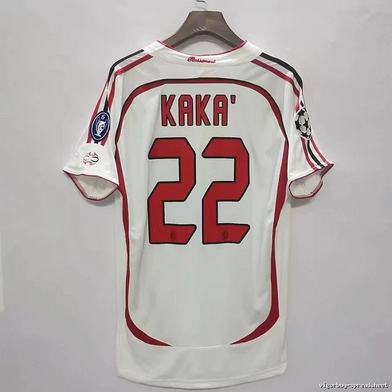 AC Milan Classic Kaka #22 soccer jersey White AC Milan for Daily Styling