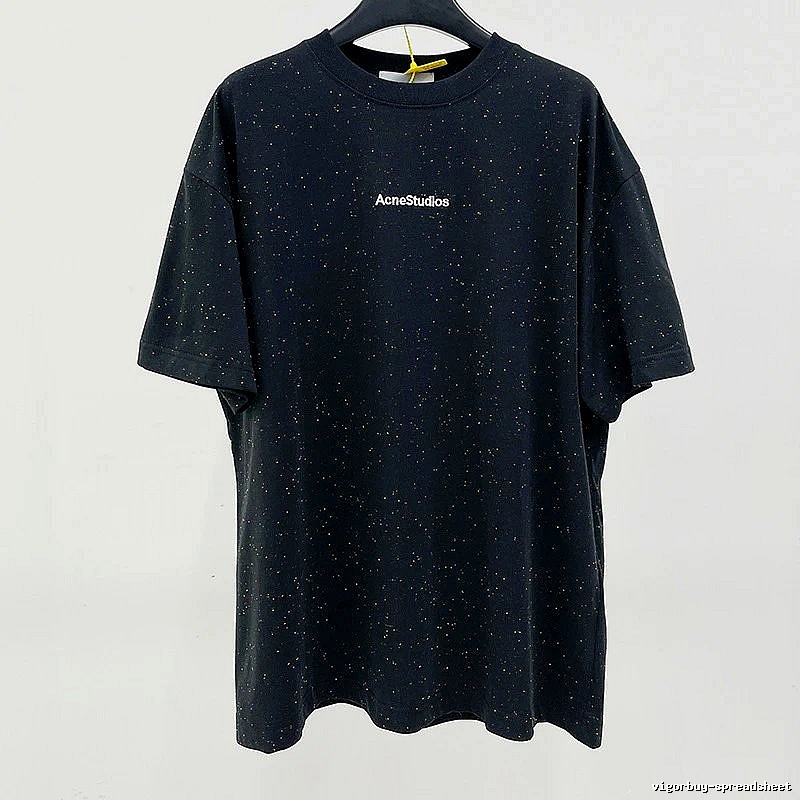 Acne Studios 2090-80 Black Style Ac908054 Stockholm Logo T-Shirt Summer Styling