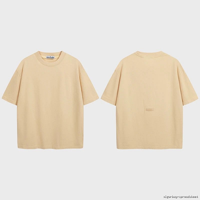 Acne Studios 2090-80 Yellow Style Ac908040 Stockholm Logo T-Shirt Match Day
