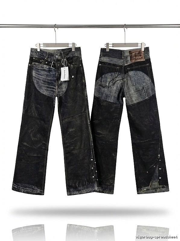 Acne Studios retro - style patchwork jeans